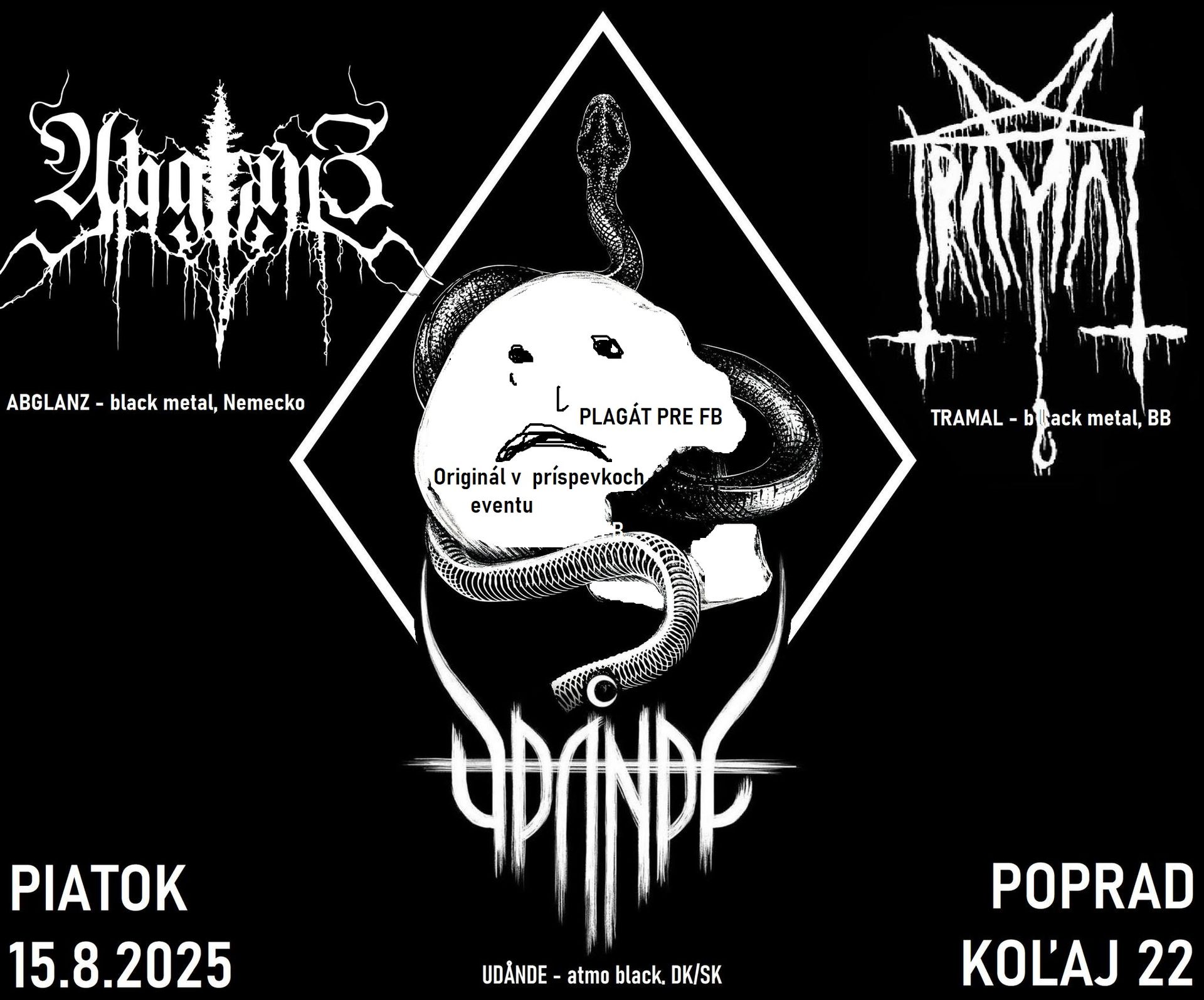 Black metal na Koľaji (UDÅNDE, ABGLANZ (DE), TRAMAL)