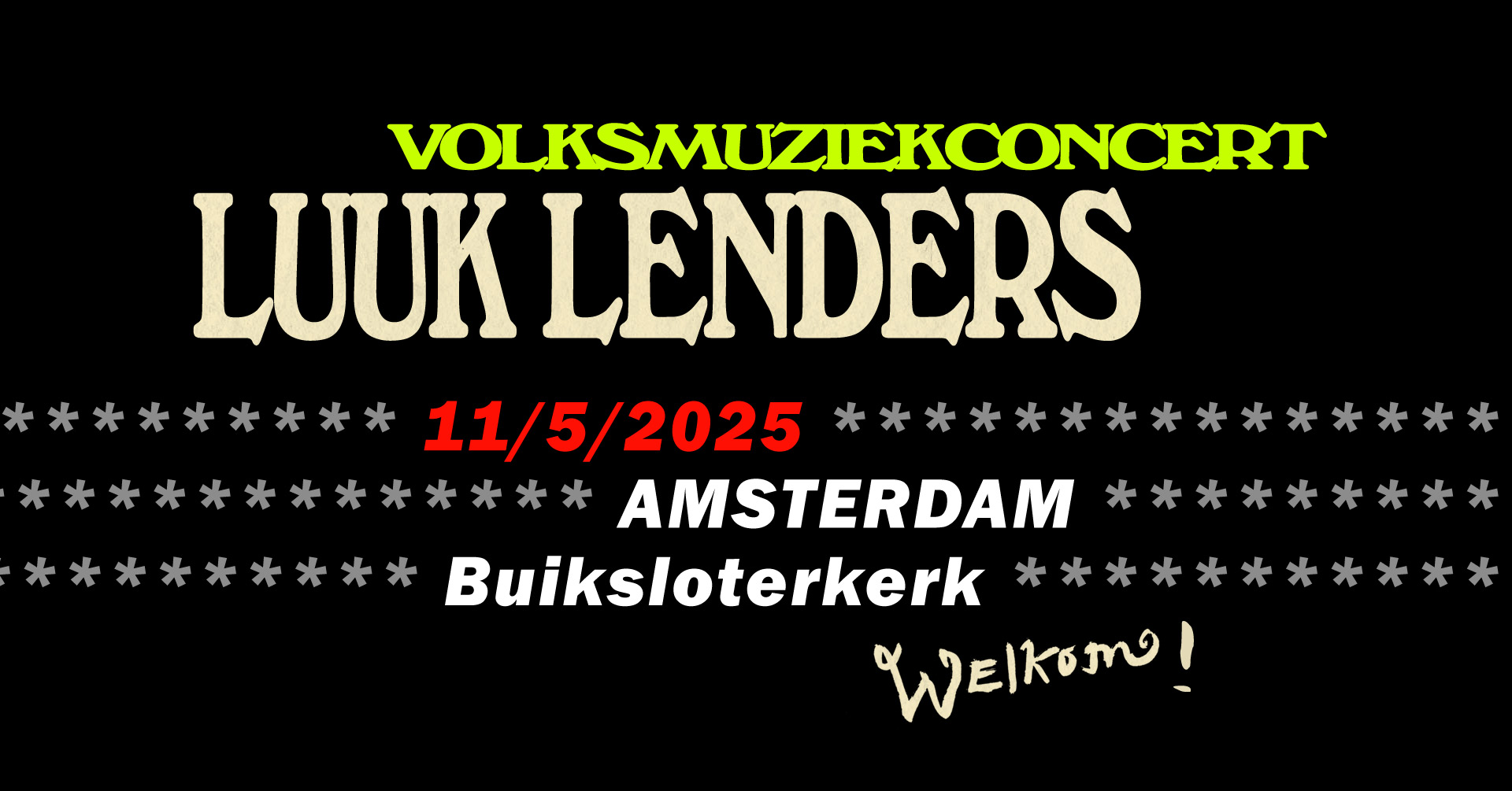 Folkconcert van Luuk Lenders | Amsterdam