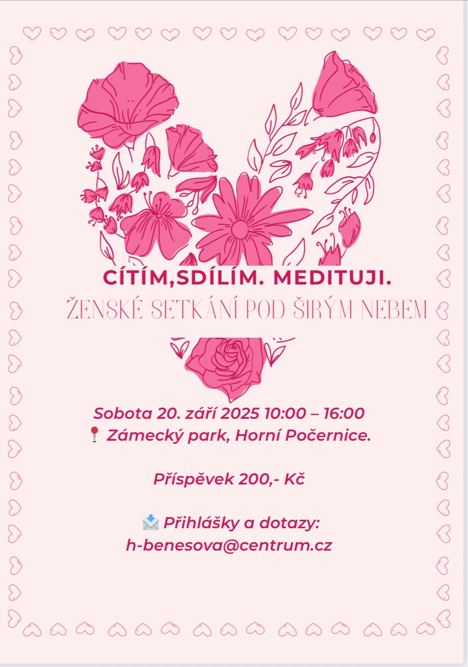 Cítím sdílím medituji – ženské setkání pod širým nebem