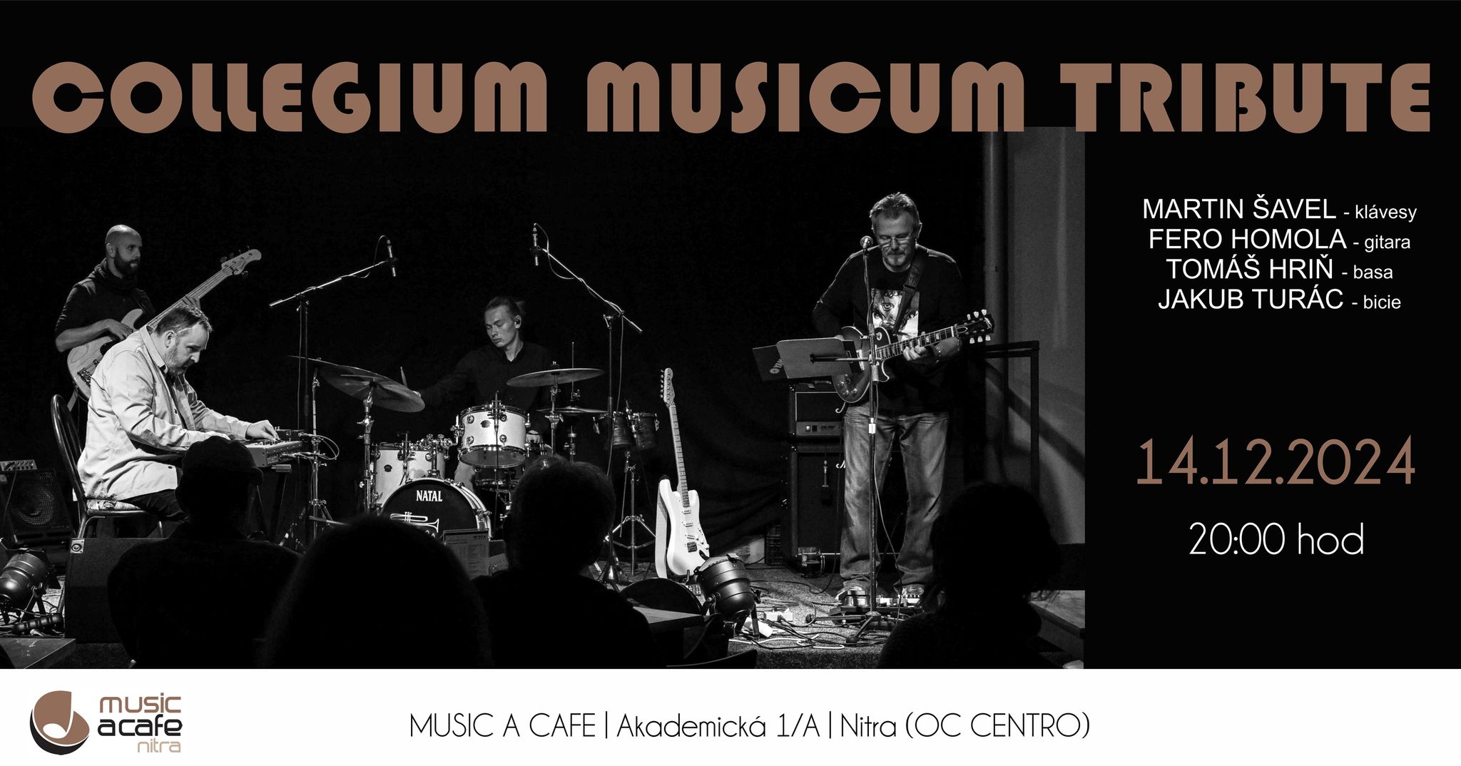 Koncert Collegium Musicum tribute v Music a Cafe sa PREKLADÁ na 2025