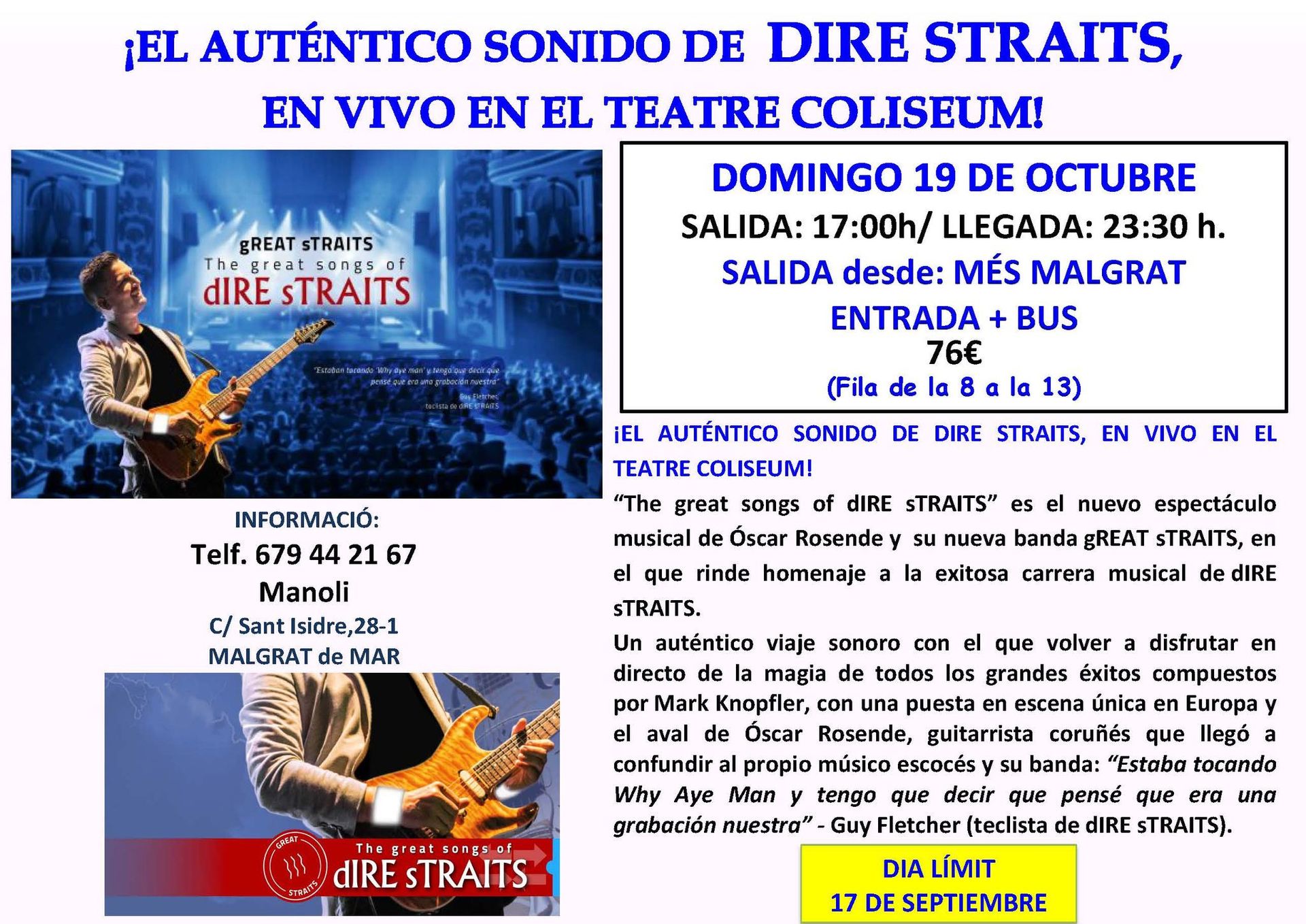 EL AUTÉNTICO SONIDO DE  DIRE STRAITS, EN VIVO !!!!