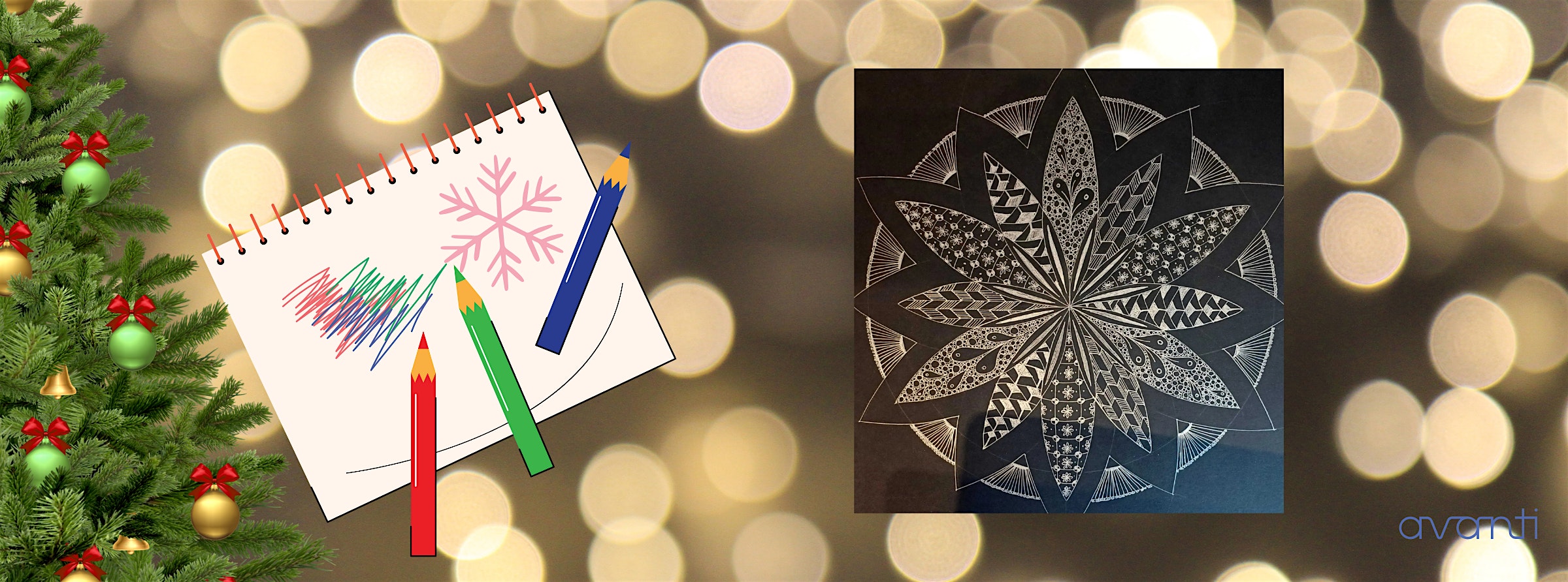 Kerststerren tekenen