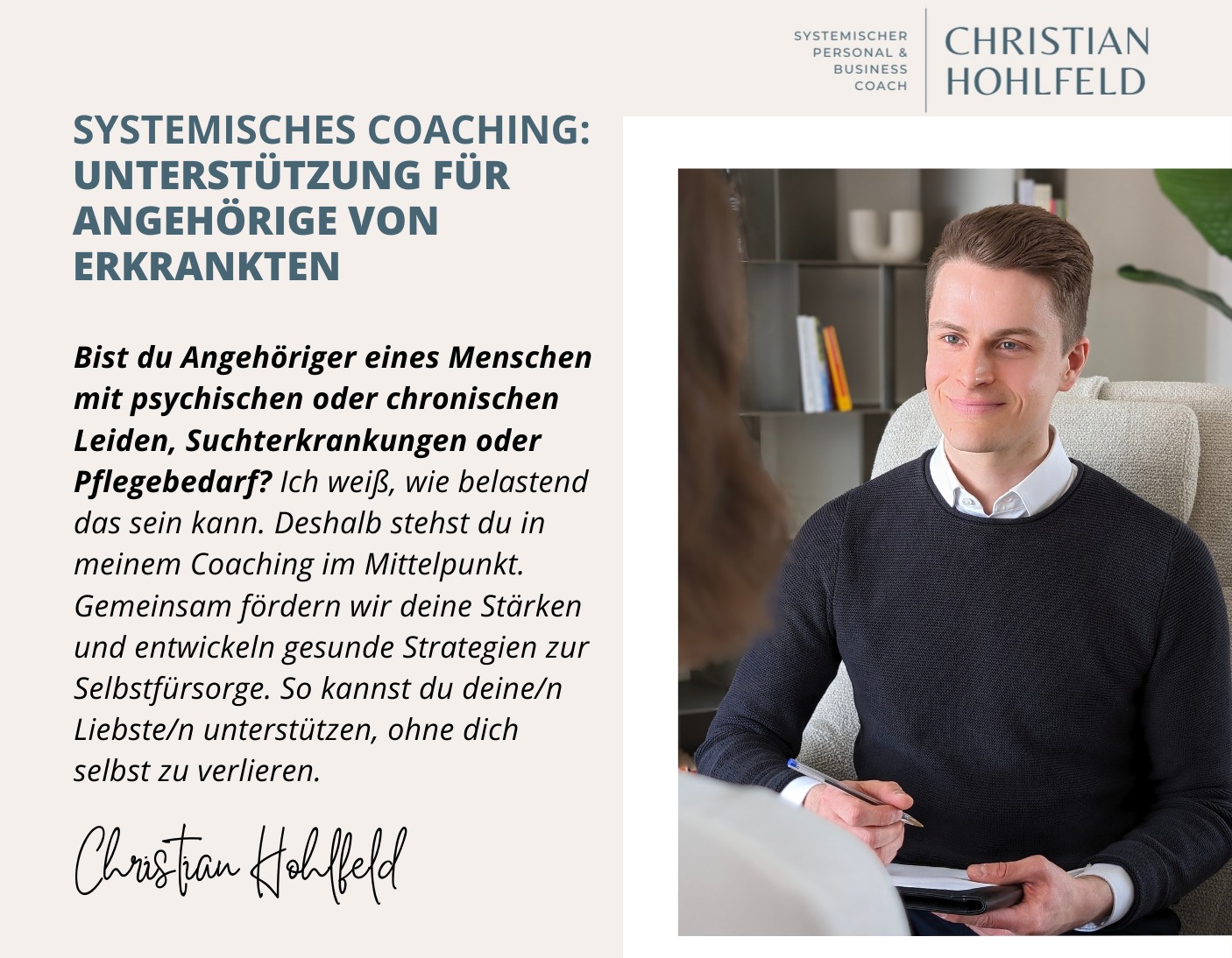 Systemisches Coaching für Angehörige erkrankter Menschen
