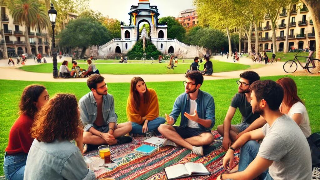 Conversation in Spanish with a pro teacher (ciutadella park, behind the mammoth)