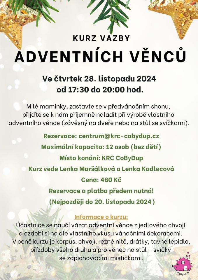 Kurz vazby adventních věnců