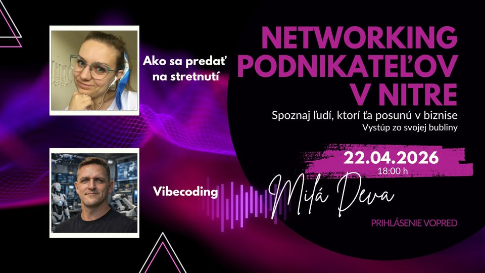 Networking podnikateľov v Nitre - 22. apríla 2026