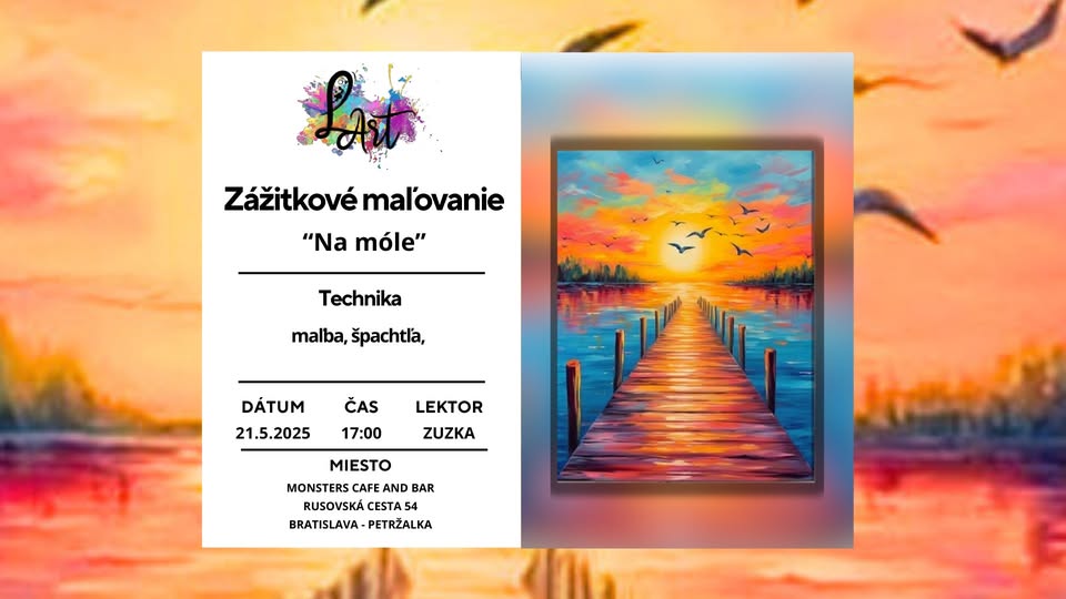 Zážitkové maľovanie – „Na móle…“ maľba, špachtľa
