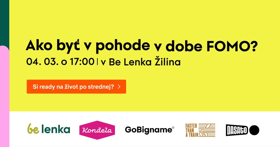 🟡 Ako byť v pohode v dobe FOMO? 🚀 | DASATO x Be Lenka