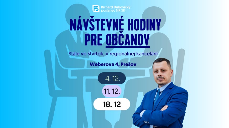 Konzultačné hodiny poslanca