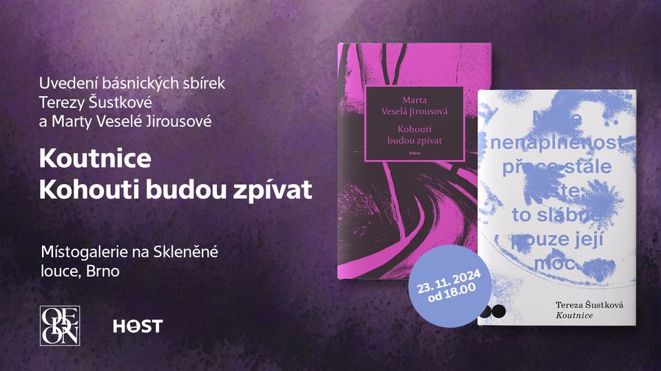 Večer s básněmi Terezy Šustkové a Marty Veselé Jirousové