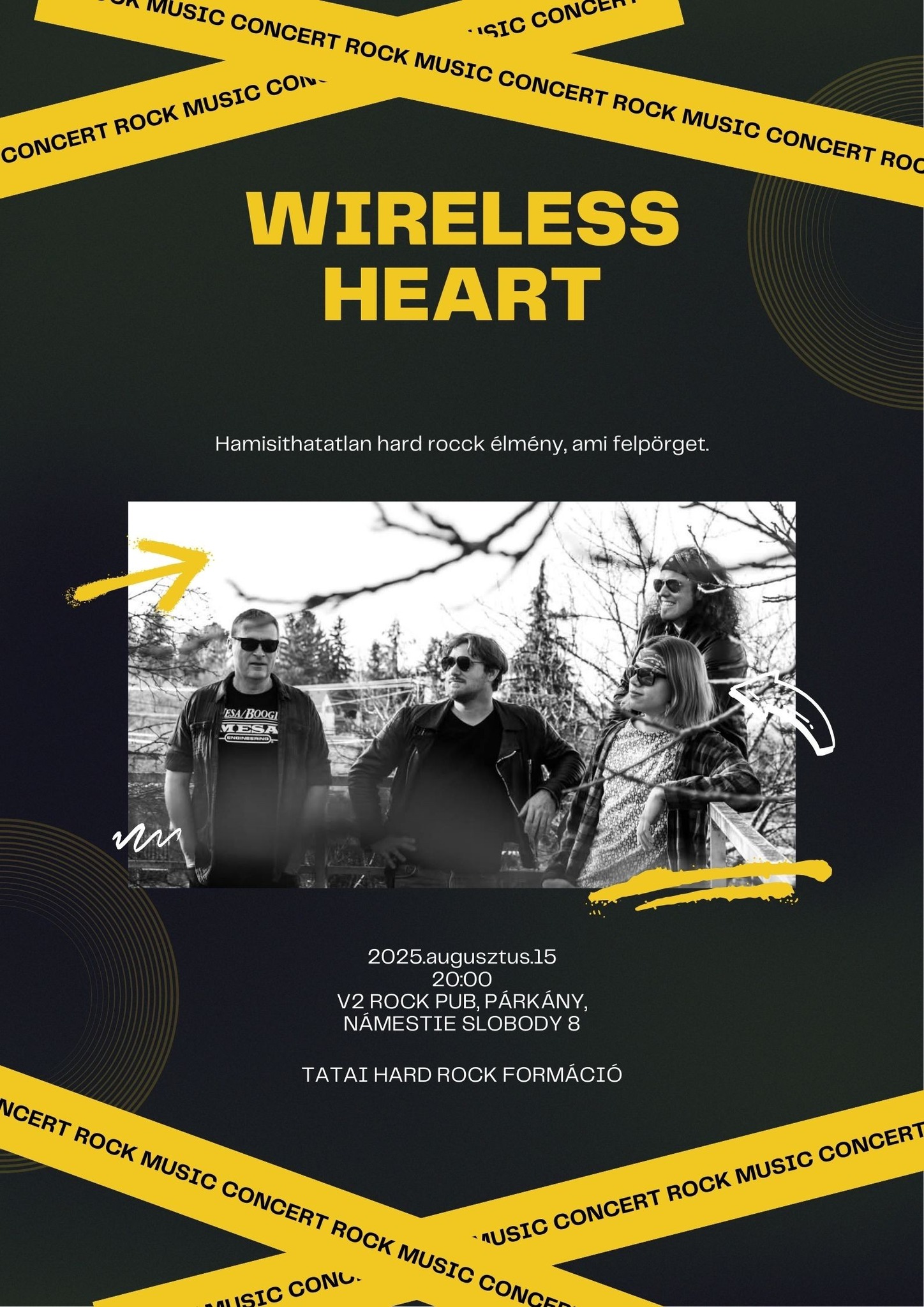 🎸🔥 Wireless Heart – A nyár legütősebb hard rock bulija a V2 Rock Pubban! 🔥🎸