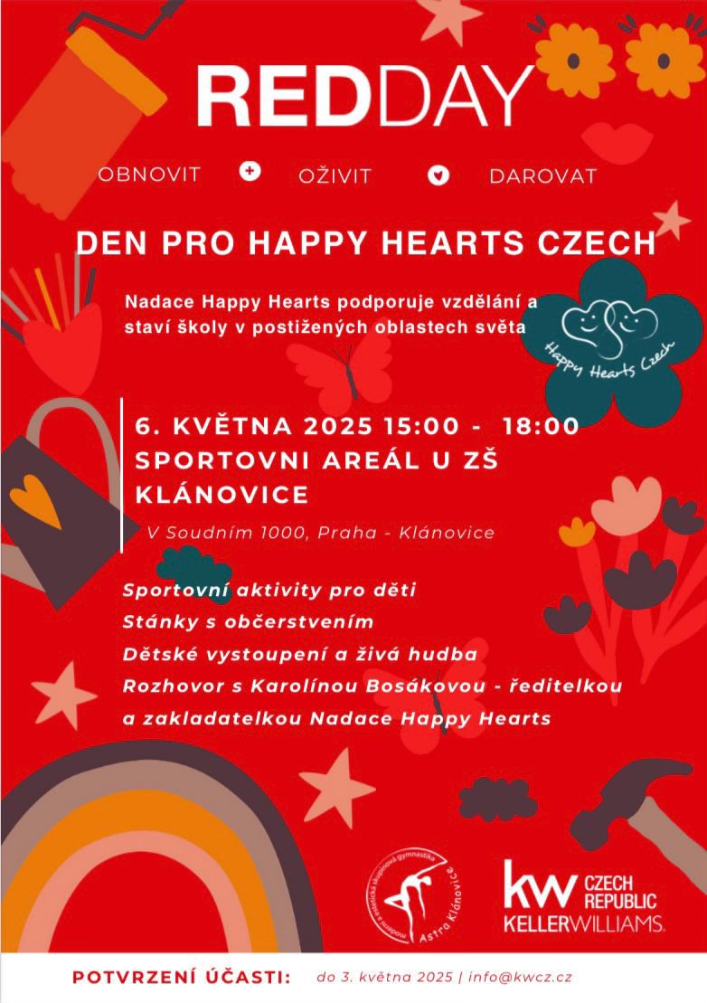 RED DAY sportovní odpoledne pro nadaci Happy Hearts