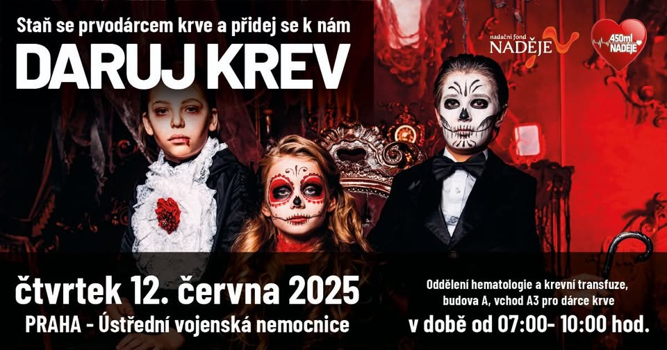 🩸 Staň se prvodárcem a daruj krev v ÚVN v Praze!