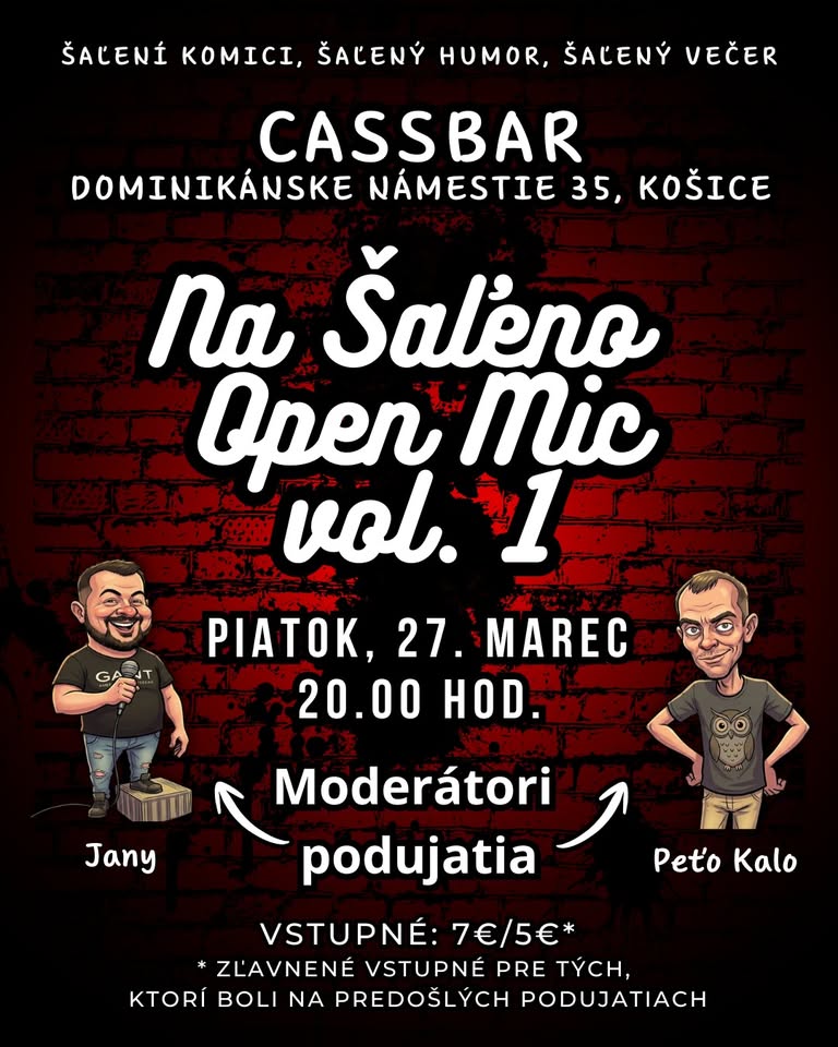 Na Šaľeno Stand-Up Open Mic vol. 1