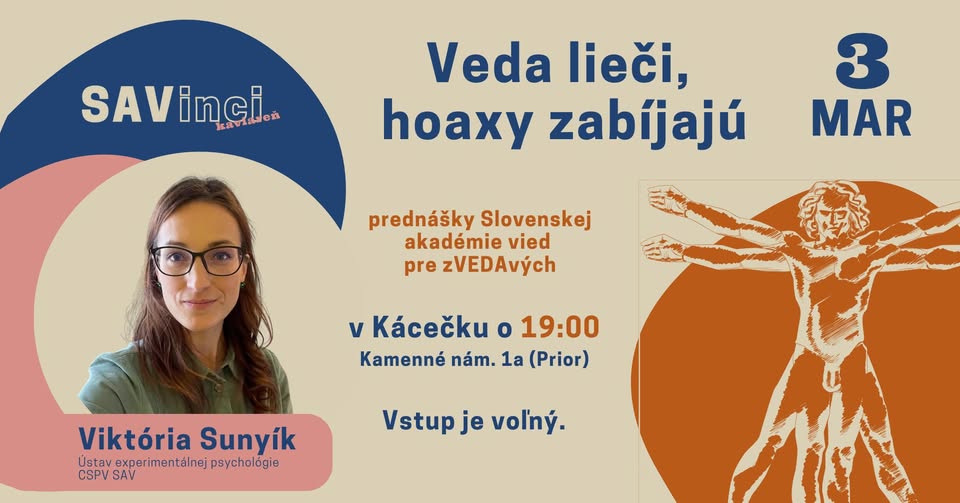 SAVinci kaviareň - Veda lieči, hoaxy zabíjajú