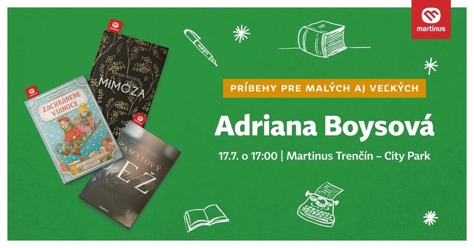 Príbehy pre malých aj veľkých: beseda s Adrianou Boysovou