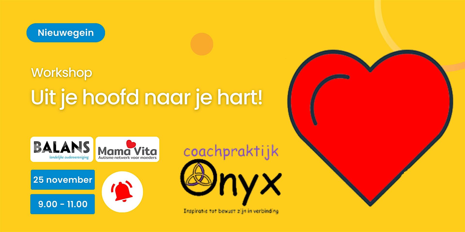 Workshop 'Uit je hoofd naar je hart!'