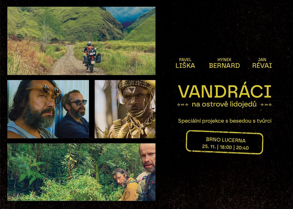 Jan Révai a Pavel Liška v Brně | Předpremiéra filmu Vandráci na ostrově lidojedů s debatou