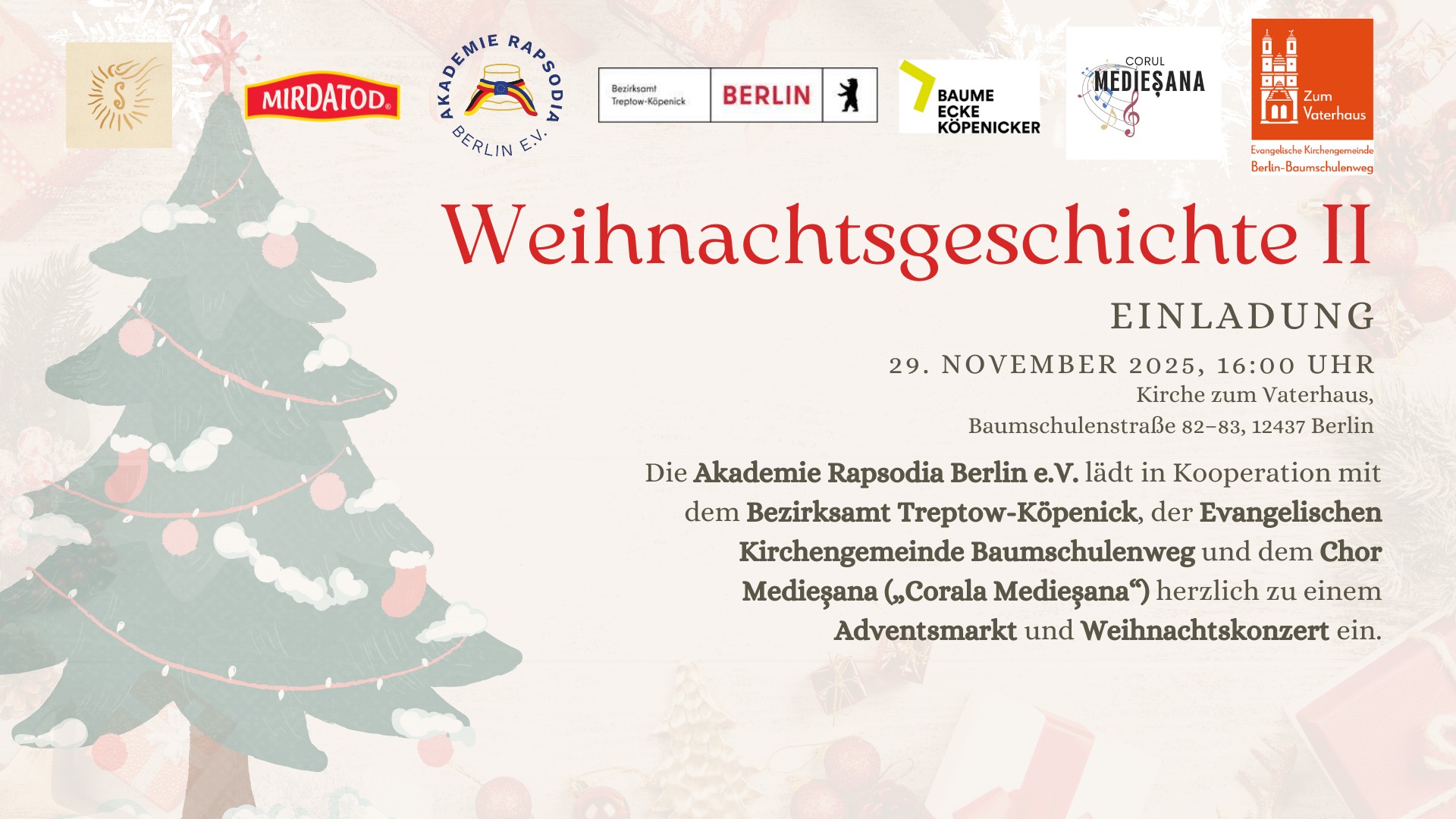 Weihnachtsgeschichte II - Adventsmarkt und Weihnachtskonzert