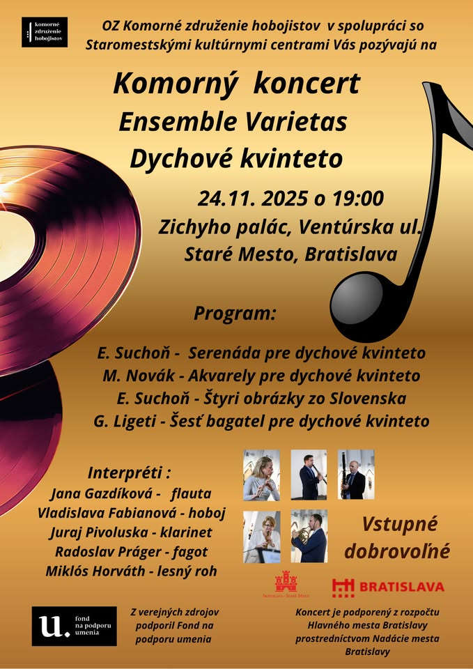 Koncert - Dychové kvinteto- Ensemble Varietas