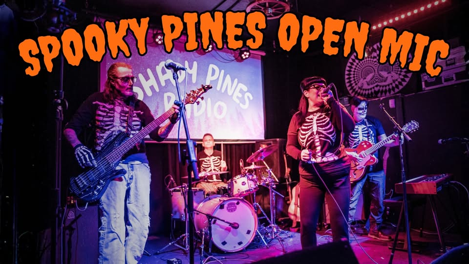 Spooky Pines Open Mic (Full Backline + Keyboard, LIVE Broadcast + photos)