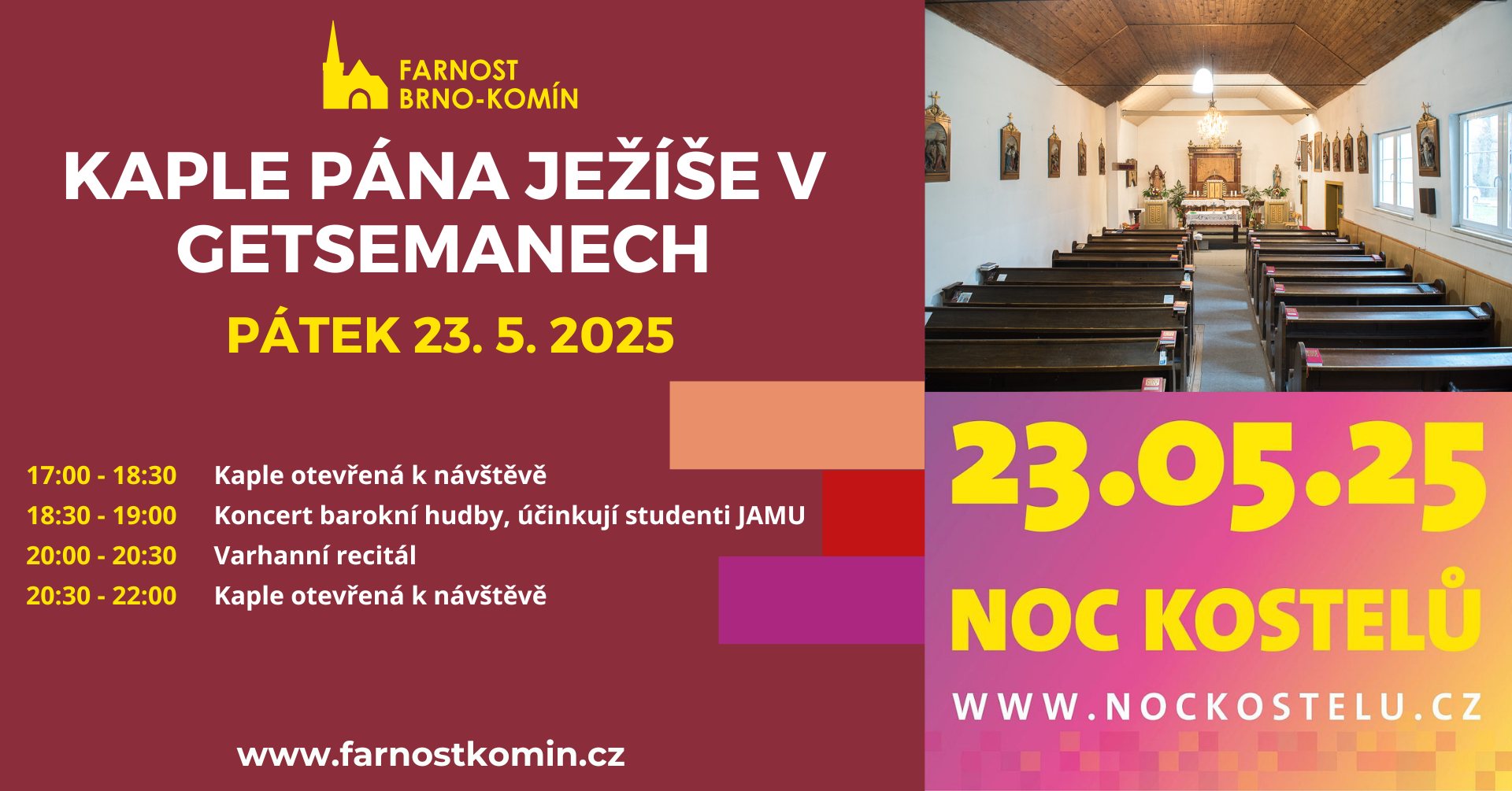 Noc kostelů v Kapli Pána Ježíše v Getsemanech, Brno-Žabovřesky