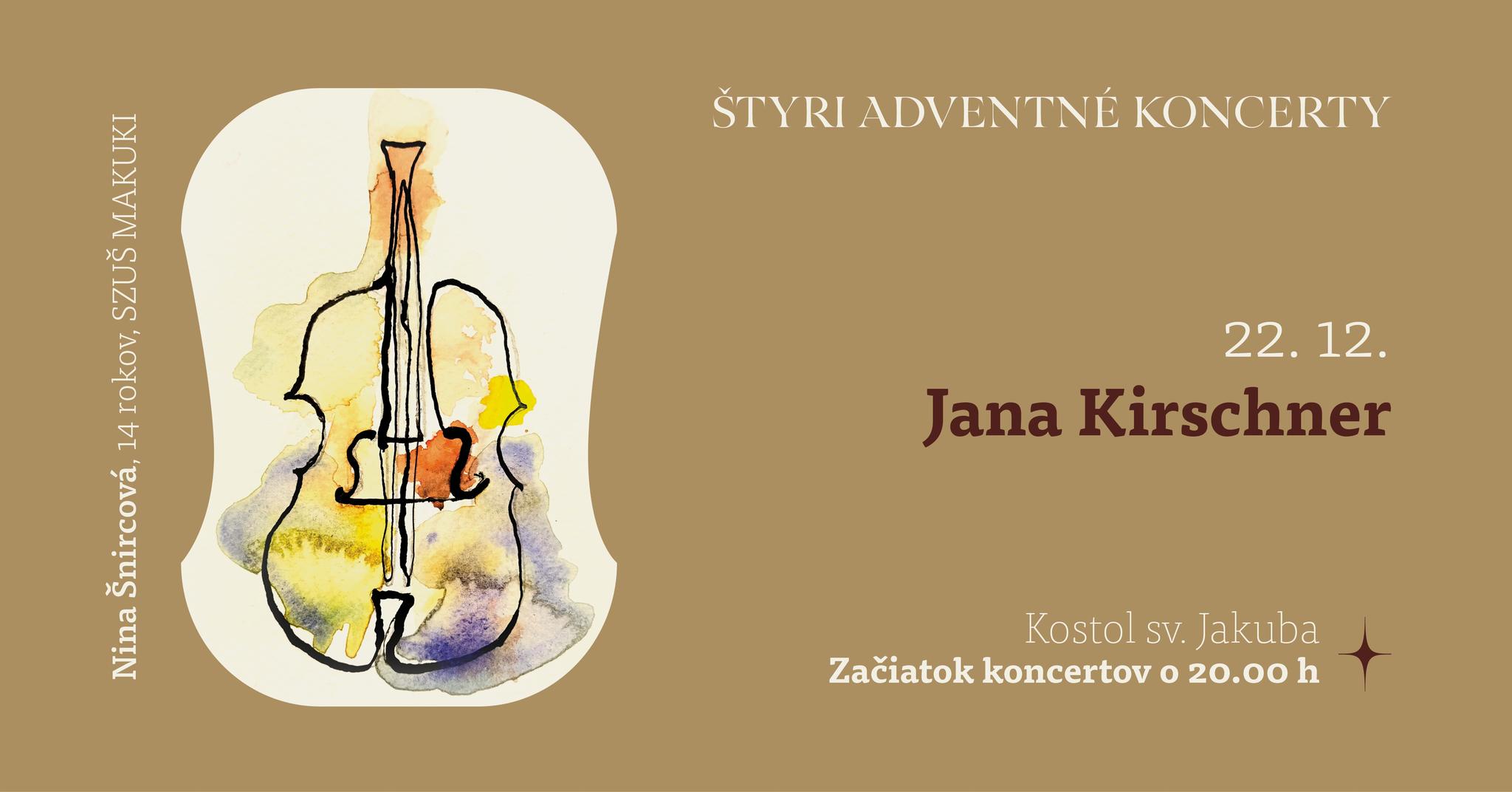 Jana Kirschner – Štyri adventné koncerty 2024