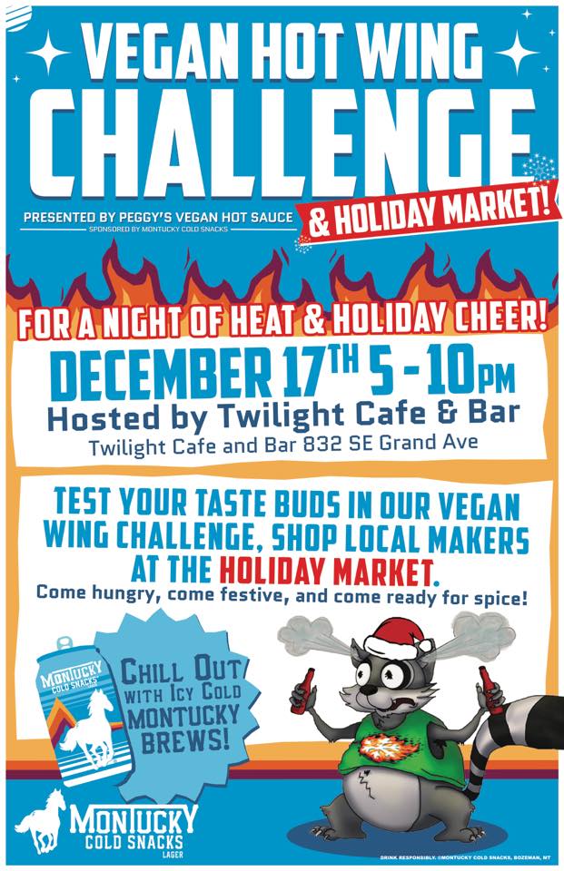 Vegan wing challenge and Xmas market