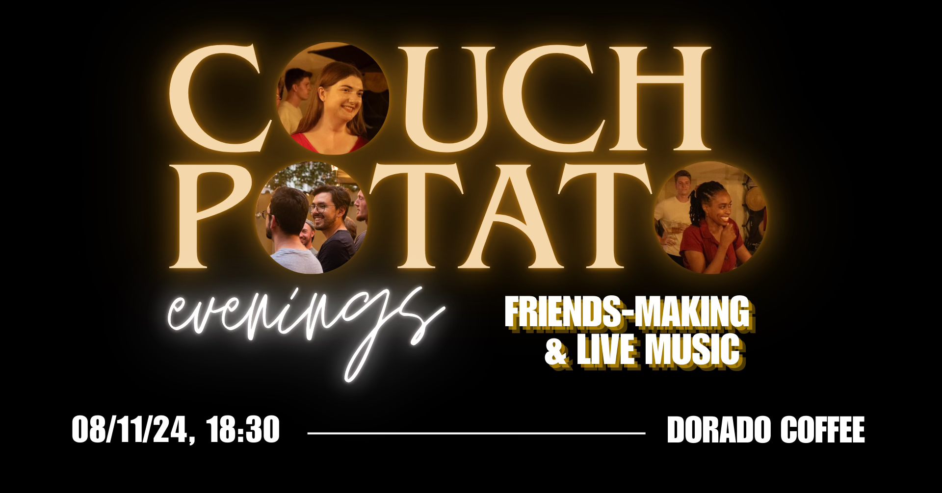 Couchpotato Evenings: Icebreakers, Live Music, Friends-Making🫂🎵