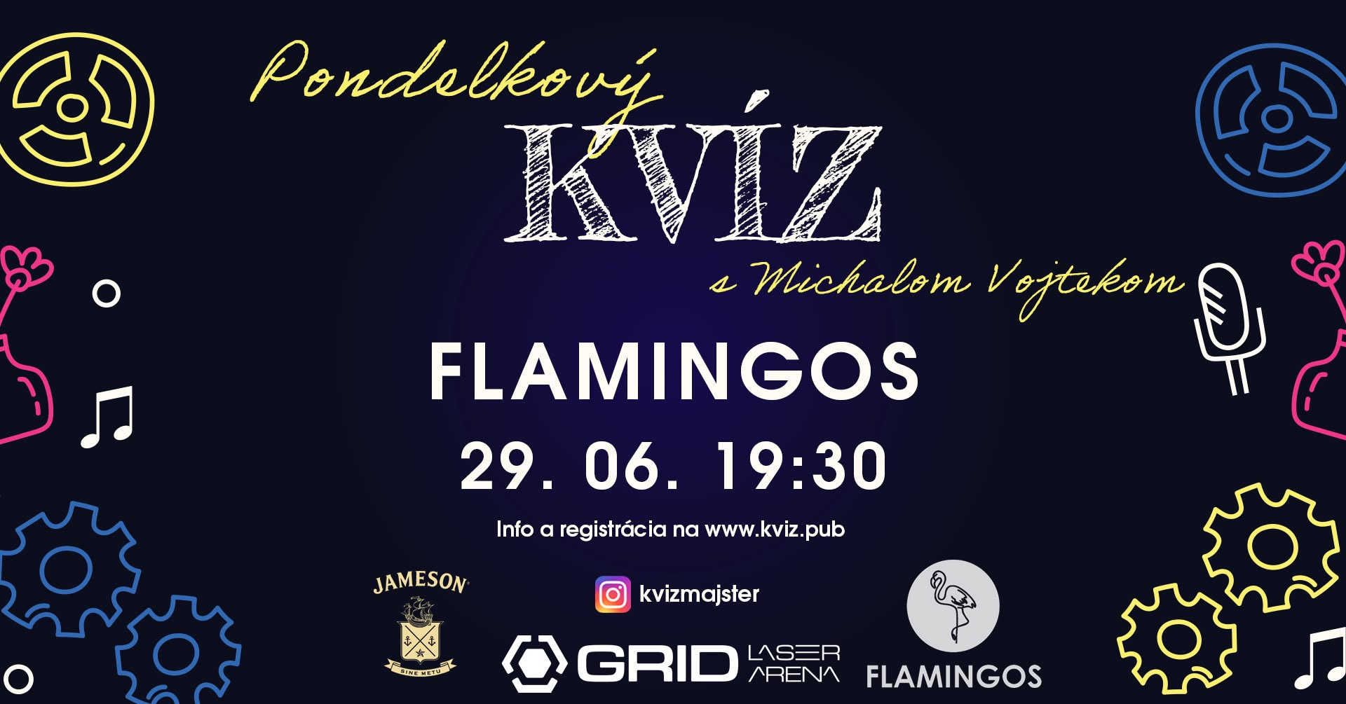 Kvízový PONDELOK vo FLAMINGOS (MT) - 29. 6. 19:30