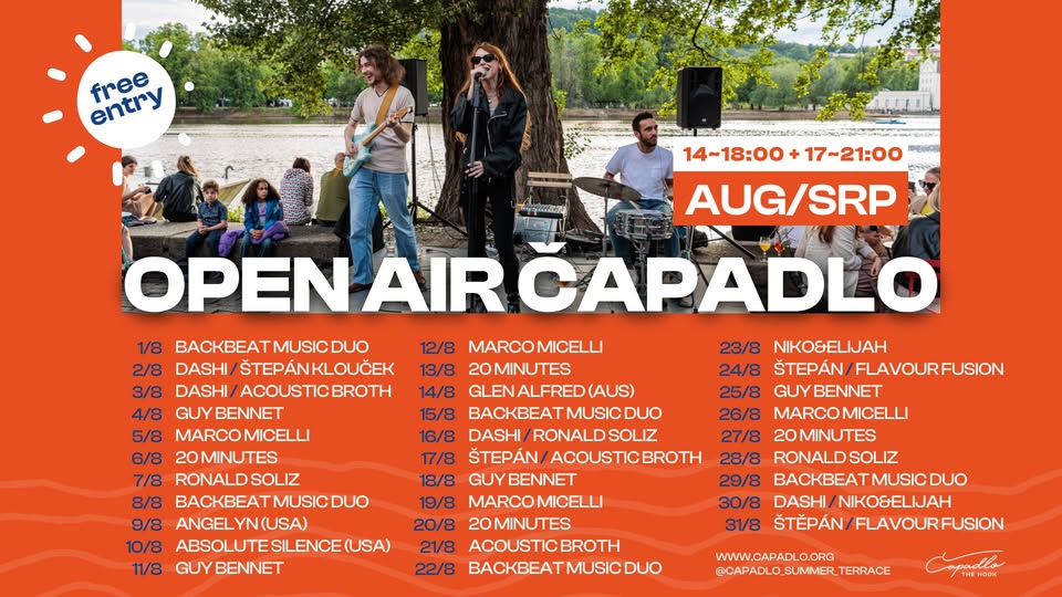 OPEN AIR ČAPADLO | KONCERTY KAŽDÝ DEN | VSTUPNÉ ZDARMA