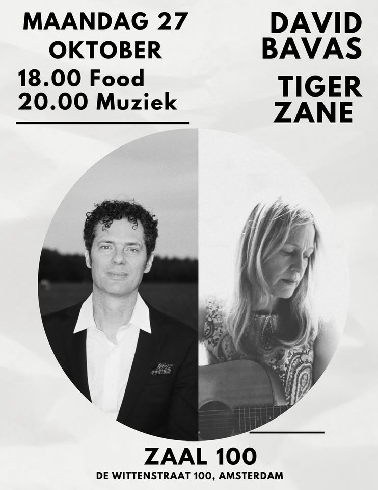 Zaal 100 - David Bavas & Tiger Zane Live!