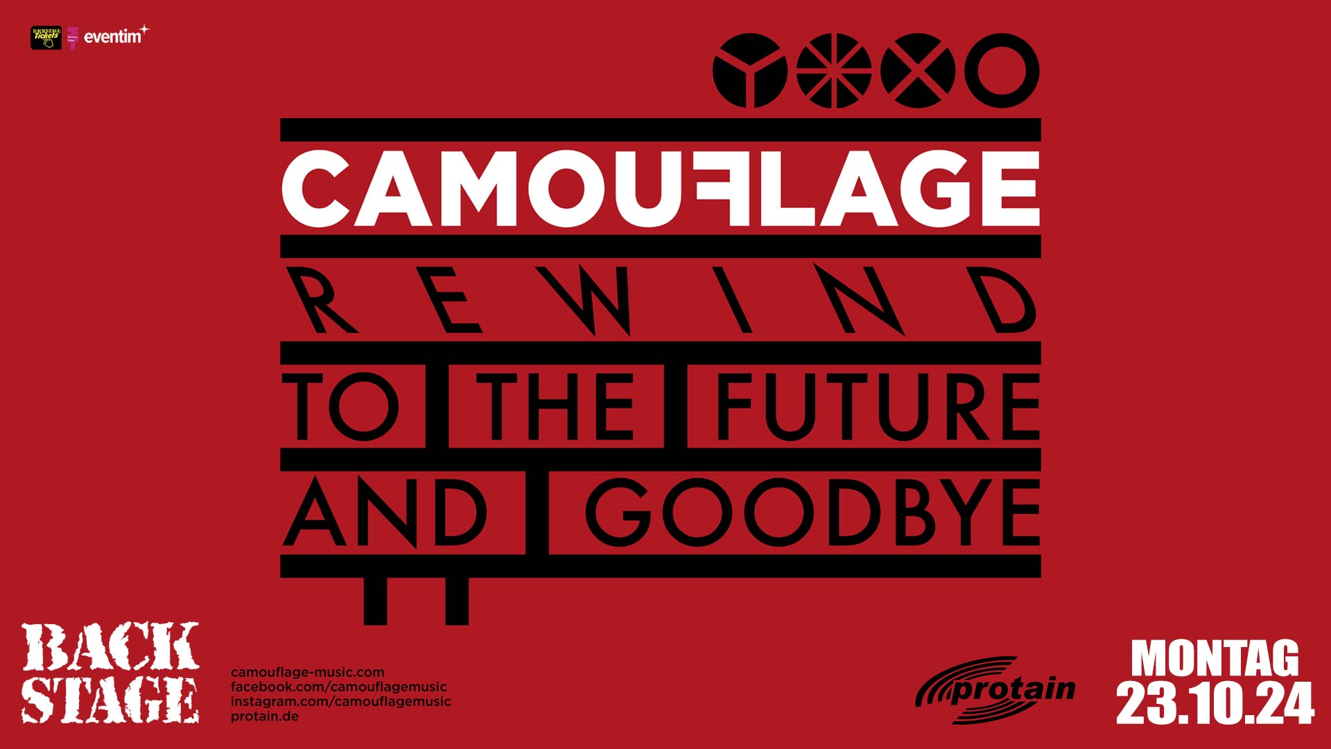 CAMOUFLAGE - REWIND TO THE FUTURE AND GOODBY (Nachholtermin vom 22.10.23) | Backstage München