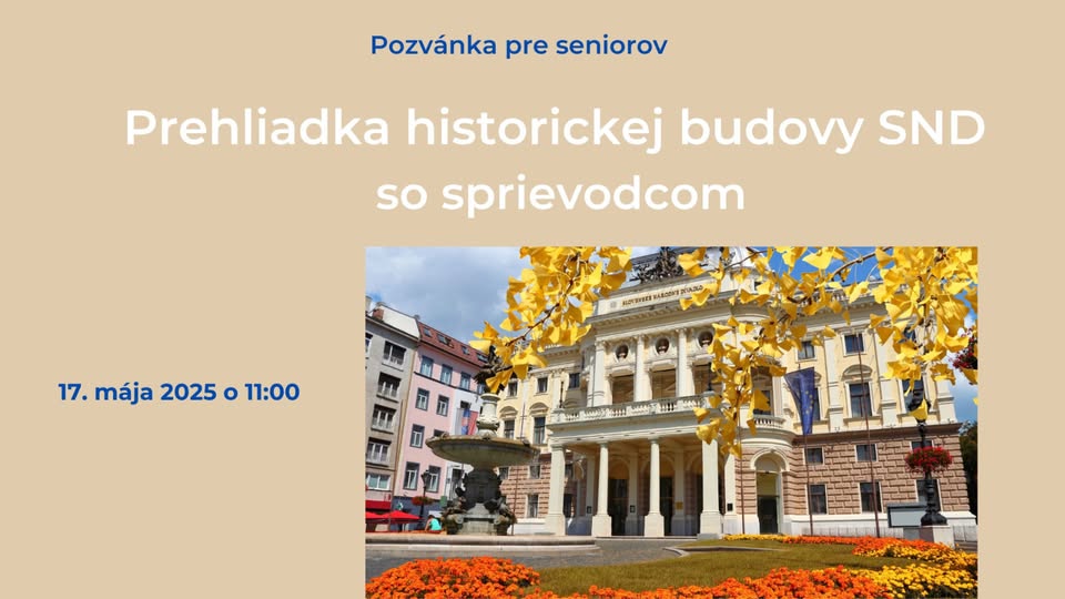 Prehliadka historickej budovy SND so sprievodcom pre seniorov