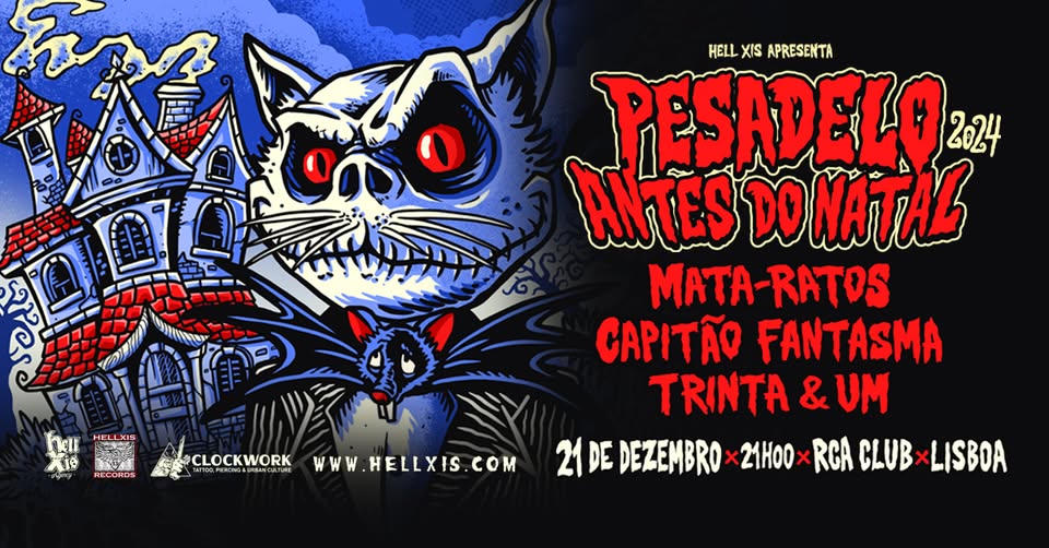 MATA RATOS + CAPITÃO FANTASMA + TRINTA & UM @ RCA Club - Lisboa