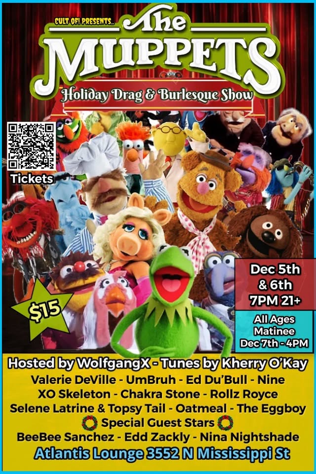 The Muppets Holiday Drag & Burlesque Show! 3 Night Event