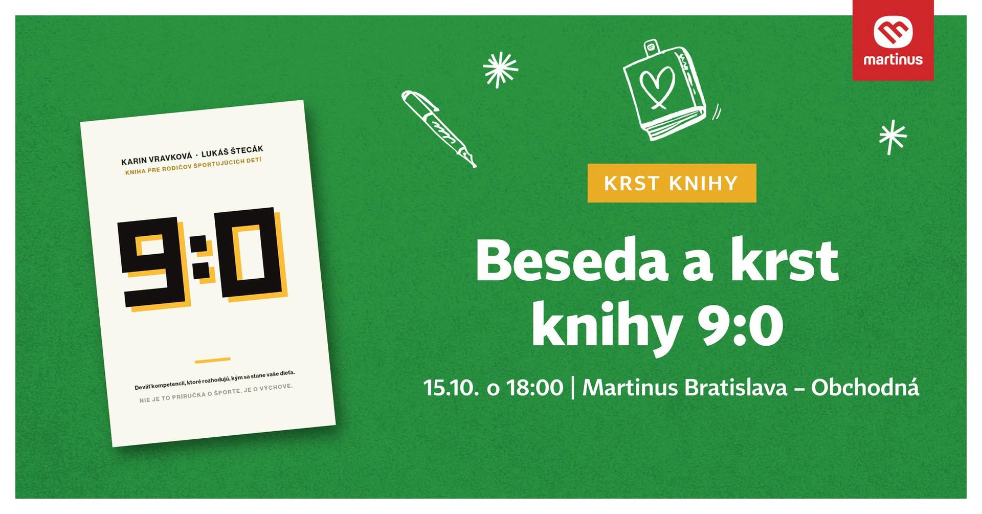 Beseda a krst knihy 9:0