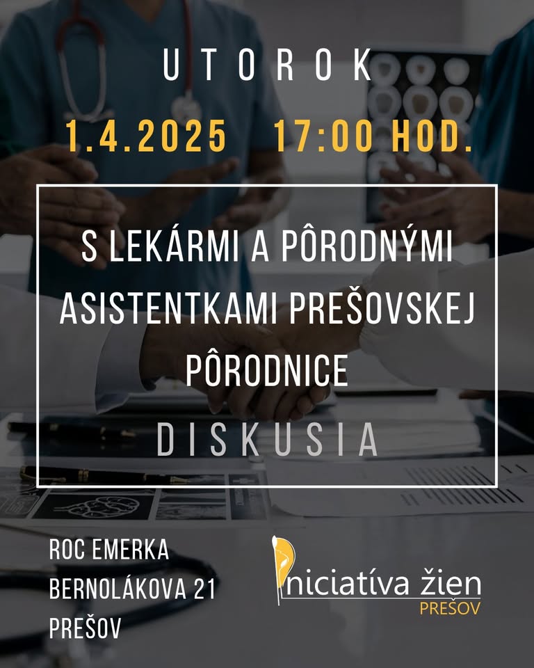 Diskusia s lekármi a pôrodnými asistentkami pôrodnice v Prešove