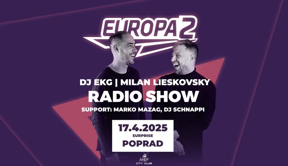 EUROPA 2 RADIO SHOW LIVE DJ EKG & Milan Lieskovsky / 17.4 2025