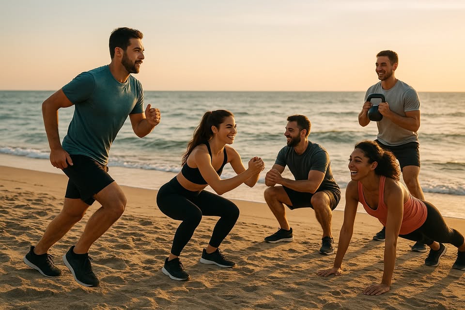 Running + Functional Training en la Playa 🏃‍♀️💪