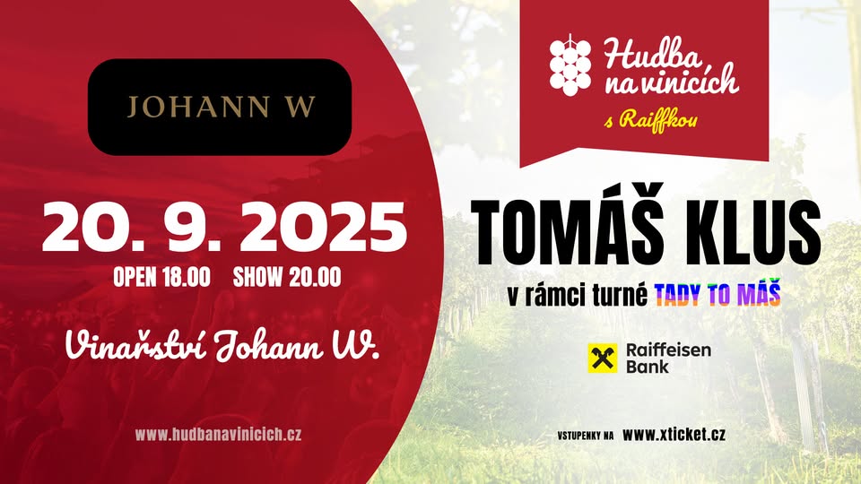 Tomáš Klus - Vinařství JOHANN W - 20. září