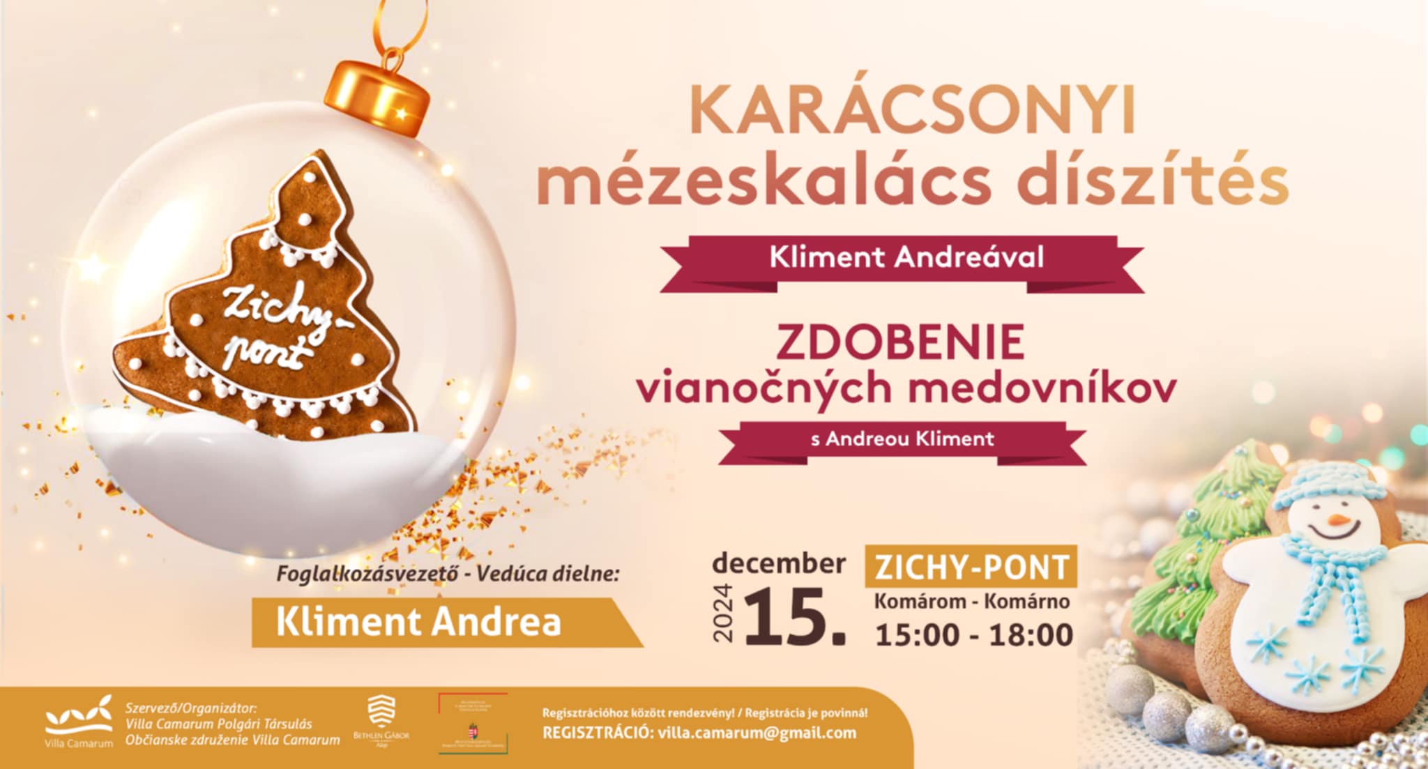 Karácsonyi mézeskalács díszítés / Zdobenie vianočných medovníkov