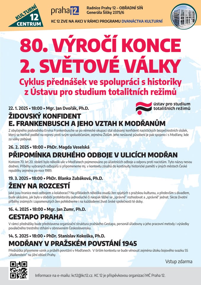 Cyklus přednášek k 80. výročí konce 2. světové války