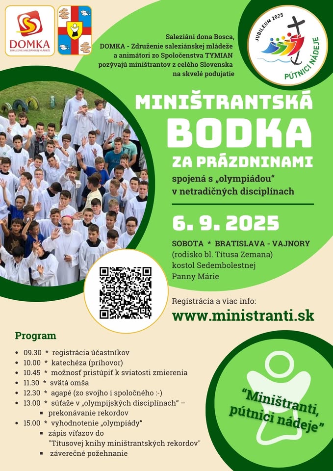 Miništrantská BODKA za prázdninami 2025