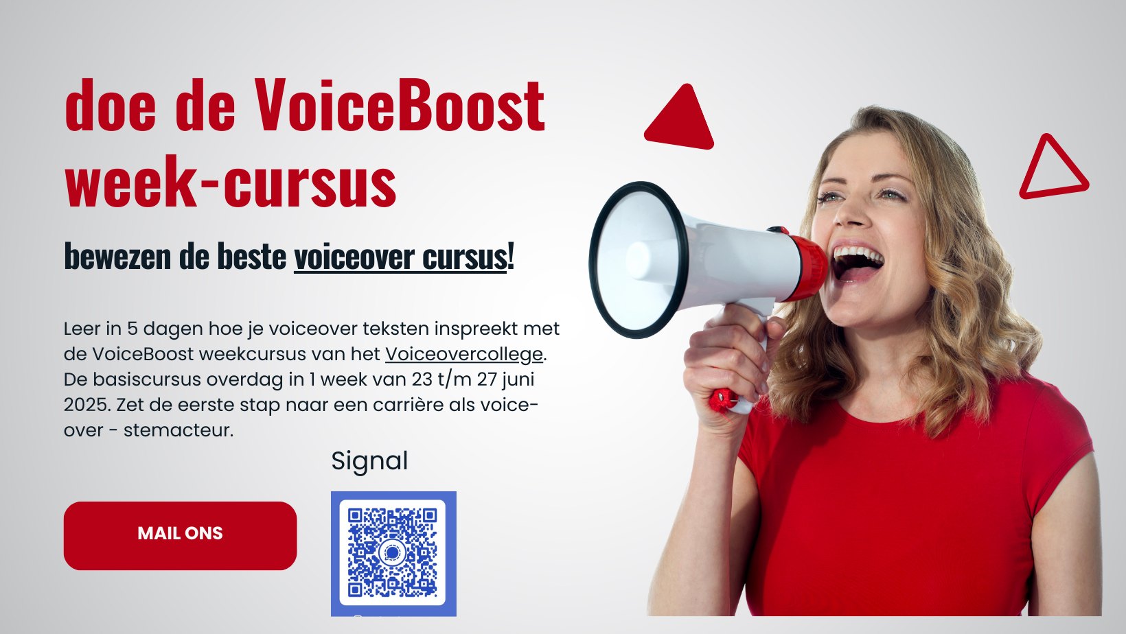 Voiceboost de Weekcursus van 23 t/m 27 juni