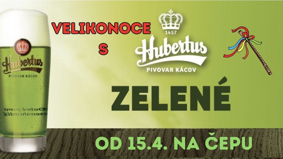 Velikonoce 🐣🐏 se zeleným pivem Hubertus 🍺🍻🍺
