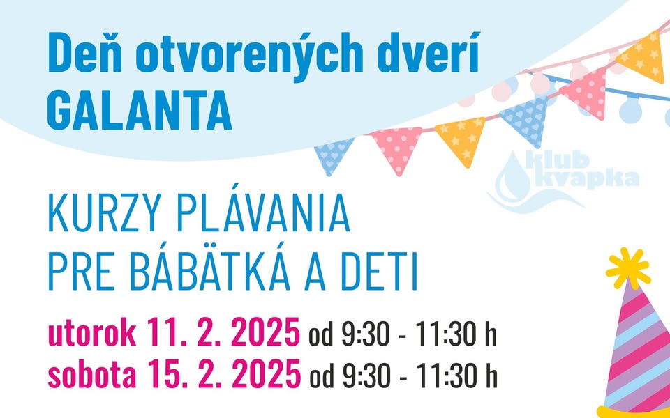 Deň otvorených dverí - kurzy plávania v Galante
