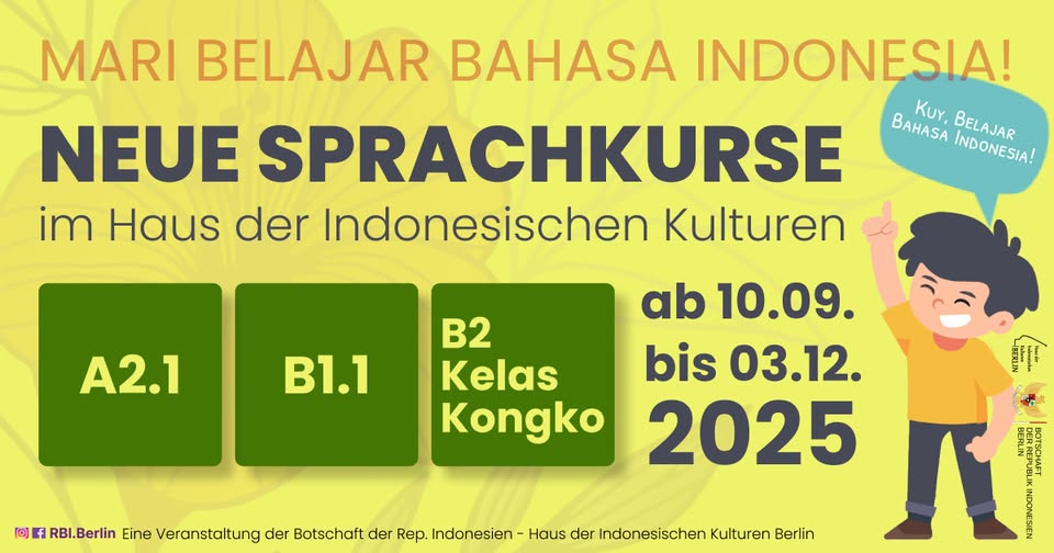 Mari Belajar Bahasa Indonesia! Bahasa Indonesia-Sprachkurs BIPA B1.1