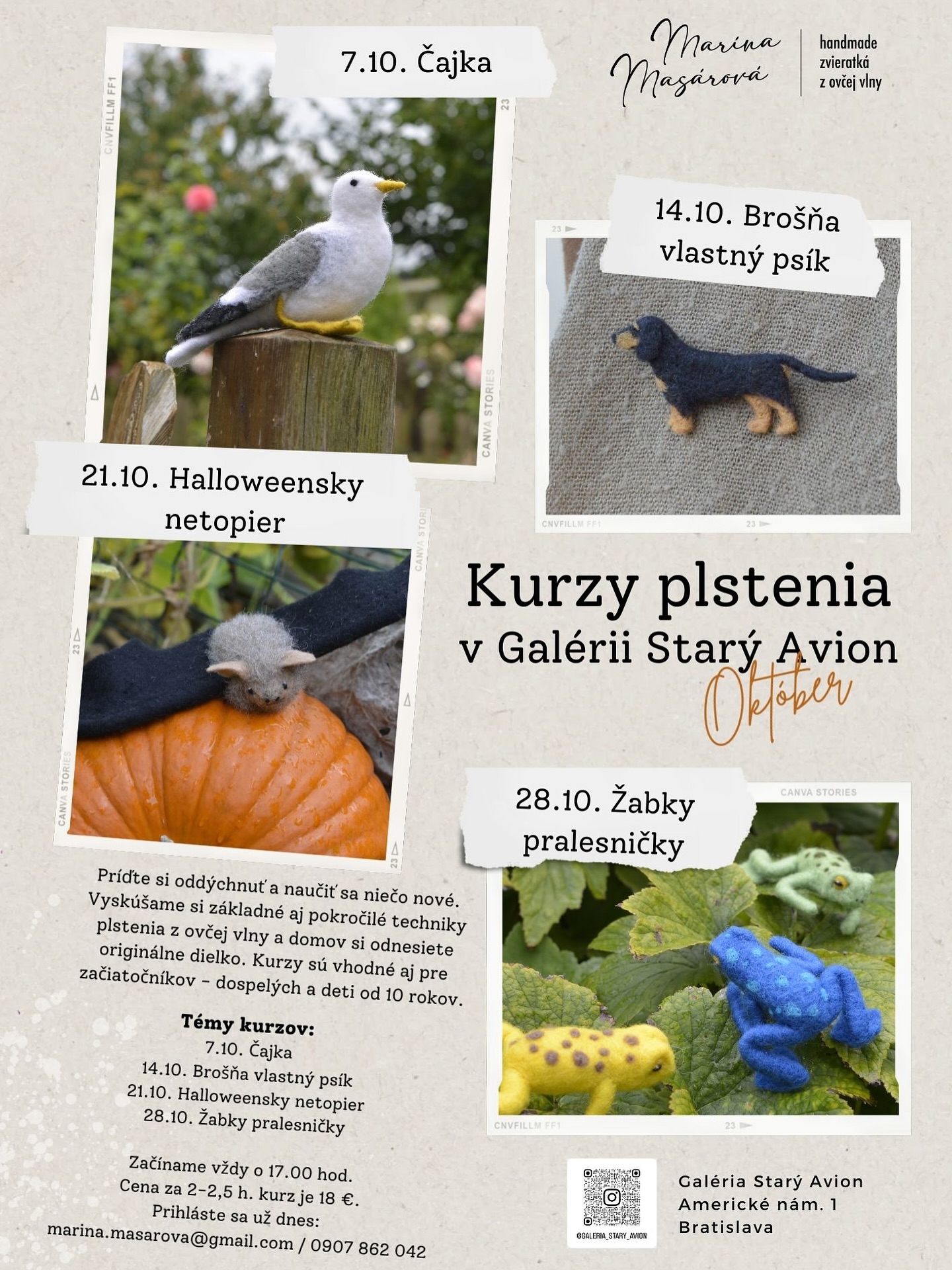 Kurz plstenia v Galérii Starý Avion