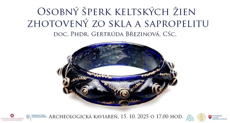 Osobný šperk keltských žien zhotovený zo skla a sapropelitu